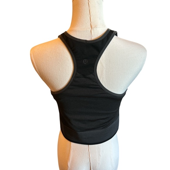 Lululemon Seamless Mesh Supportive Training Tank Top Graphite sz 8 - Picture 3 of 4